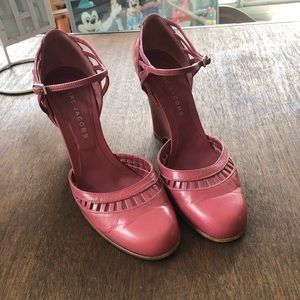 Marc Jacobs Pink Round Toe Wedge Heels